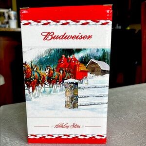 Budweiser Red and White Holiday Mug 2010